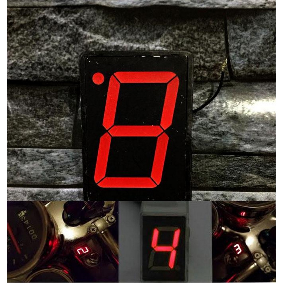 Universal Digital Gear Indicator For Motorcycle / Gear Indicator / 4